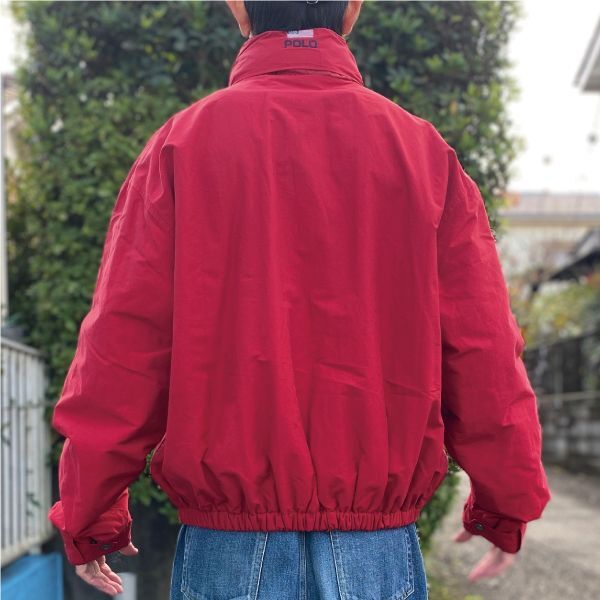90s☆ポニー　刺繍ロゴ ポロラルフローレン ブルゾン ジャケット XL