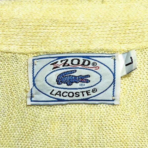 IZOD LACOSTE ニット 70s 青ワニ 糸巻きタグ - ニット