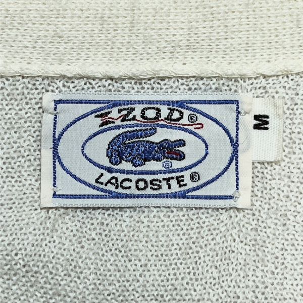 70s〜80s IZOD LACOSTE ラコステ 青ワニ ニット カーディガン