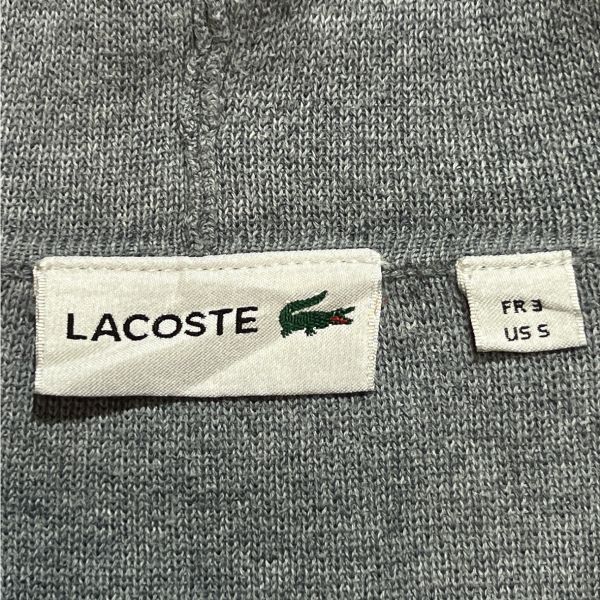 LACOSTE ラコステ コットン ニット セーター サイズ3 グレー