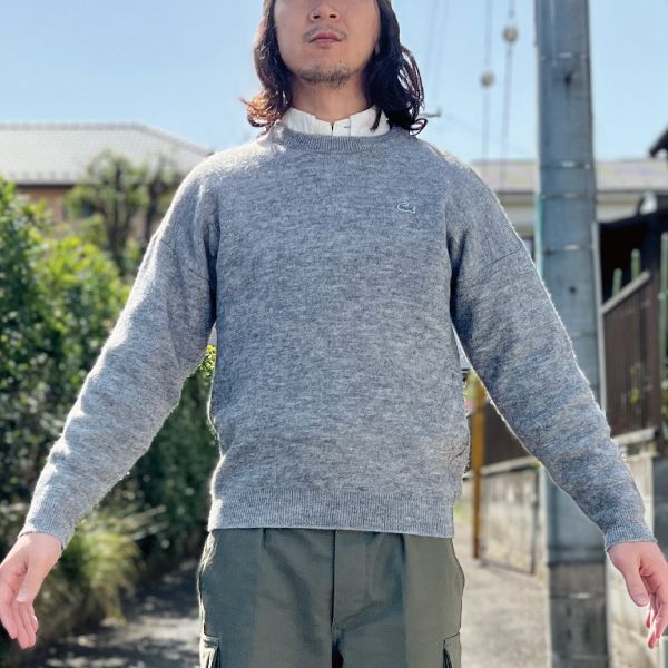 【希少カラー】ラコステ　ウール　ドライバーズニットセーター　メンズ　4サイズ